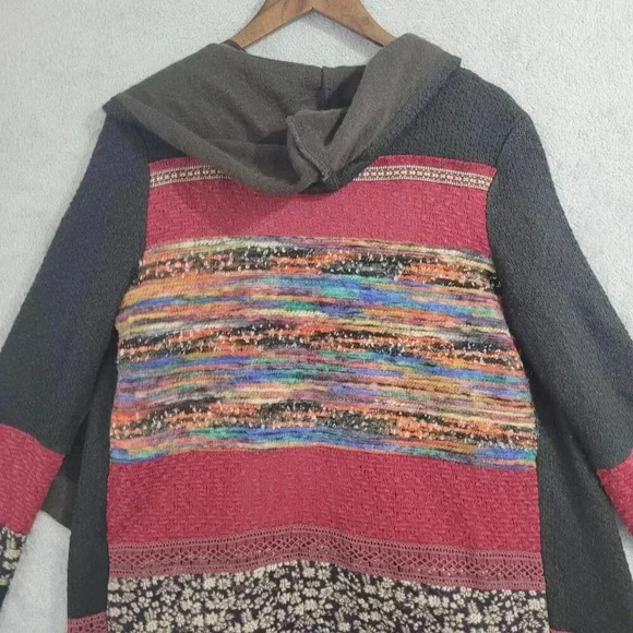 Miss Me Womens Bohemian Hooded Open Front Cardigan Sweater S  4CT - Picture 8 of 9